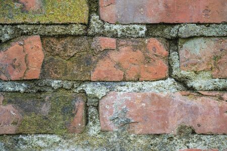 Pattern on the wall or Old Brick with cement