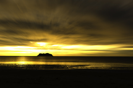 Colorful of sky and see before sunrise.の写真素材