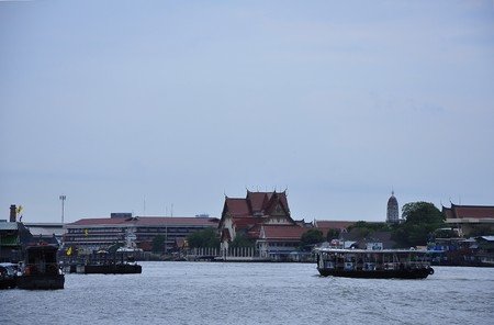 Boat in Chao Phraya River , Bangkok  Thailand の写真素材