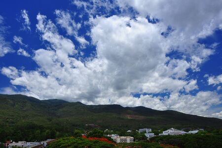 Tsunami  clouds at the edge of the sky in Chiang Mai , Thailand の写真素材