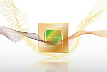 Abstract template background with wave design.のイラスト素材