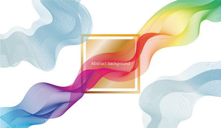 Abstract template background with wave design.のイラスト素材