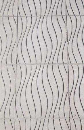 Curve line on concrete floorの写真素材