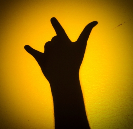 Silhouette sign langugge