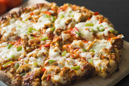 spicy chicken pizzaの写真素材