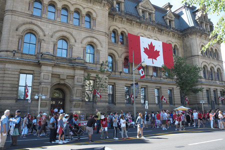 Canada day July 1, 2016 in Downtown Ottawa Ontarioのeditorial素材