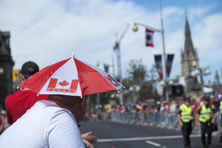 Canada day July 1, 2016 in Downtown Ottawa Ontarioのeditorial素材