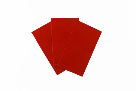 red envelope on white backgroundの写真素材