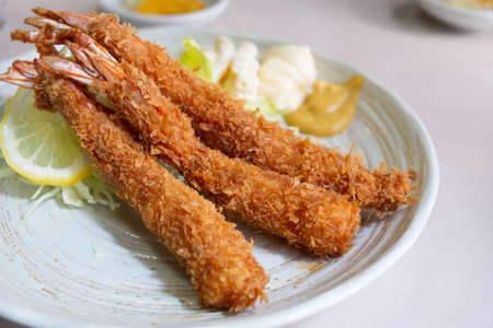 deep fried shrimps, Tempuraの写真素材