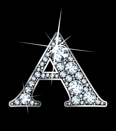 a stunning beautiful diamond "a"のイラスト素材