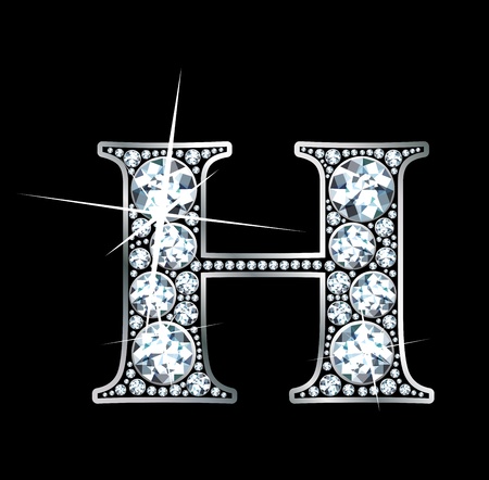 A stunningly beautiful diamond Hのイラスト素材