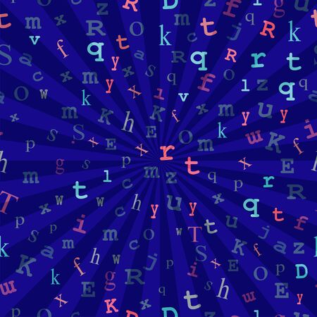 Blue background with pastel-colored type with transparency layer for easy color change.のイラスト素材