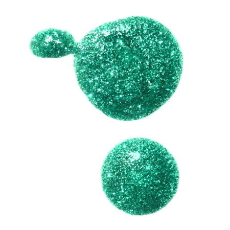 Two aqua metallic glitter paint blobs for your design background.のイラスト素材