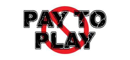 Ban Pay to Play, the practice of exchanging money for access to services or privilege, used by corrupted politicians.のイラスト素材