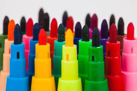 Color pen on white background