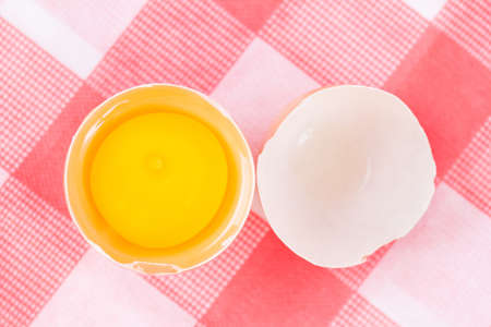 raw egg on egg shell