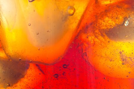 abstract background of soft drink and iceの写真素材