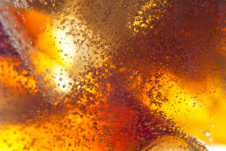 abstract background of soft drink and iceの写真素材