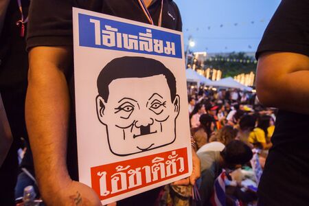 BANGKOK-December 9 : The Thai people protest against the government of Yingluck Shinawatra on the...