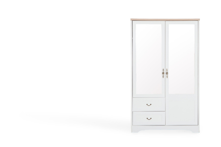 White wardrobe isolated on white background with space for copy.の写真素材