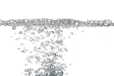 Bubble of water isolated on white background.の写真素材