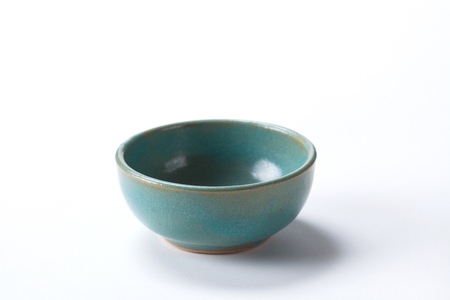 Close up Ceramic bowl isolated on white background shoot in the studio with space for copy.の写真素材