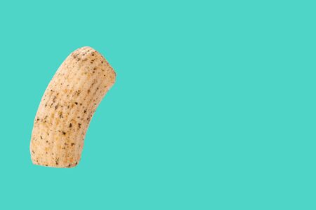 Rod Snack tube isolated on blue background with space for copy.の写真素材