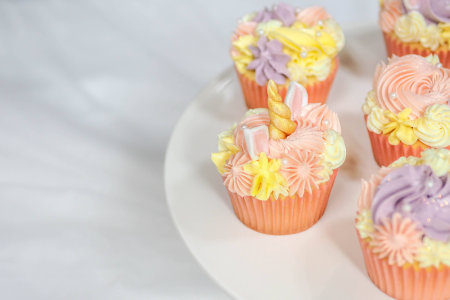 Unicorn cupcakes.