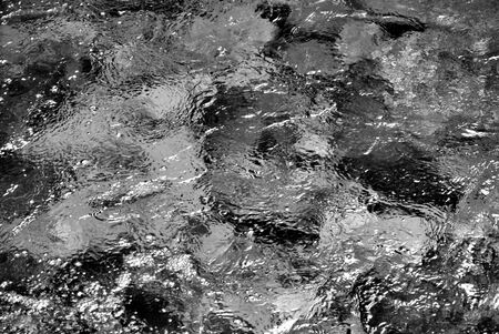 Black and white images of rocks in the riverの写真素材