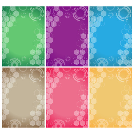 technology background color setのイラスト素材