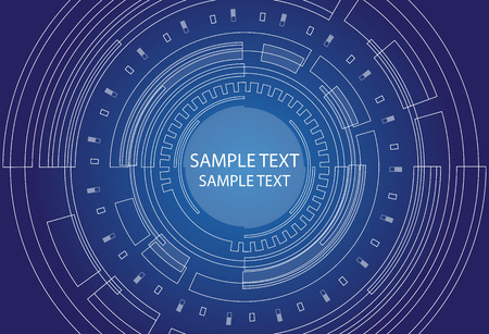 abstract circle technology backgroundのイラスト素材