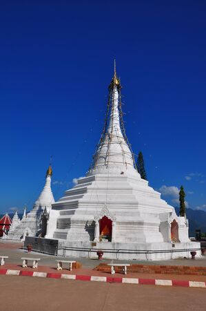 Phra That Doi Kong Mu in Mae Hong Sorn Thailand の写真素材