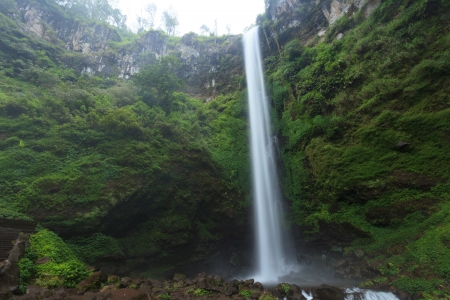 Coban Rondo Waterfall, Malang, Indonesiaの写真素材