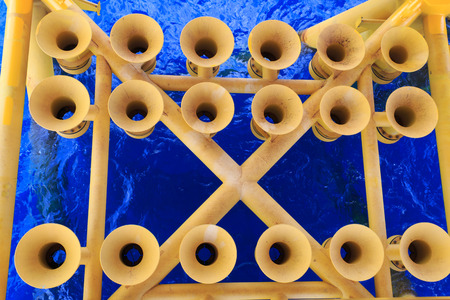 Empty Oil and Gas Producing Slots at Offshore Platform - Oil and Gas Industry