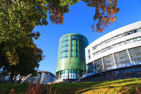 ABERDEEN SCOTLAND - 21 DECEMBER 2015 The Robert Gordon University (RGU) in Aberdeen time lapse footage. RGU is one of  the UK's top Universities in oil and gas industry.のeditorial素材