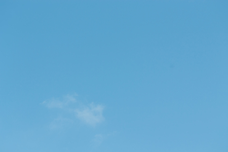 The sky with the clouds moving in the wind is a small group of clouds.の写真素材