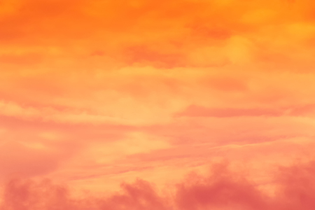 Hot weather, clouds look colorful before sunset.の写真素材