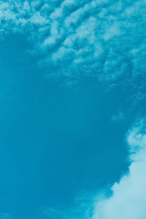 Blue backdrop in the air
