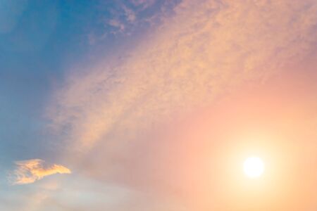 Beautiful light from the nature at sunset every day.の写真素材