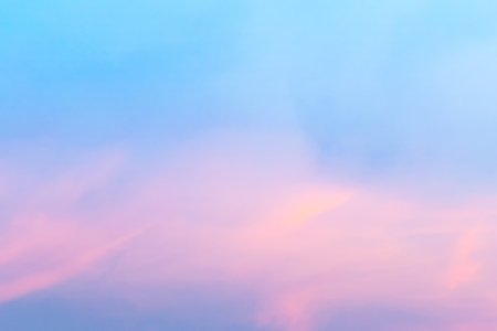 Color through clouds in the evening sky.