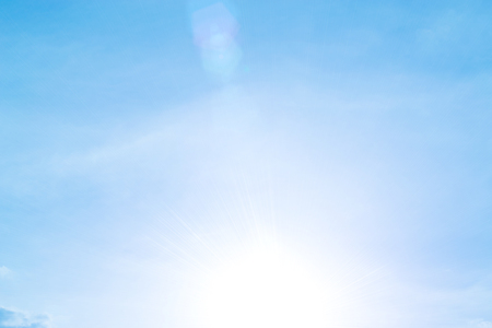 The winter sun shines through all the space, looking far to the eye.の写真素材