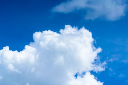 blue sky with clouds closeupの写真素材