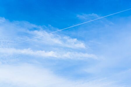 Beautiful Blue Sky Background Template With Some Space for Input Text Messageの写真素材