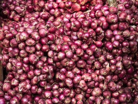 Shallots have a sweet, delicate flavor and aroma.の写真素材