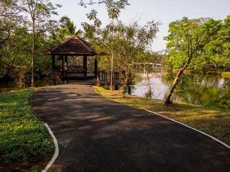 Sri Nakhon Khuean Khan Park and Botanical Garden is located in Bang Kachao Sub-District, Samut Prakan Provinceの写真素材