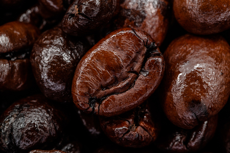 The group of roasted coffee beansの写真素材