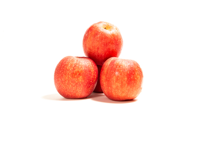 The red apple on white background isolateの写真素材