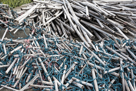 Pile old bamboo
