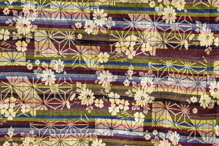 Background of Thai style handmade fabric pattern.の写真素材