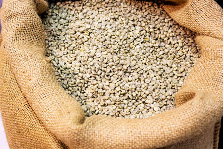 Coffee Beans in a Bagの写真素材